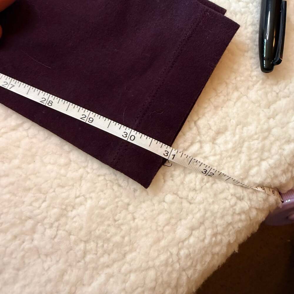 Moda International Leggings Size M Purple Cotton - Picture 2 of 3